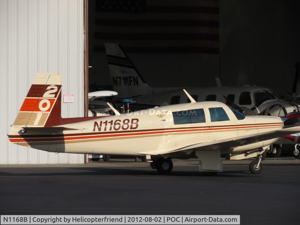 N1168B, 1982 Mooney M20J 201 C/N 24-1303, Parked at Howard Aviation
