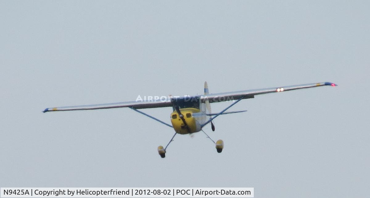 N9425A, 1949 Cessna 140A C/N 15246, On final for 26L