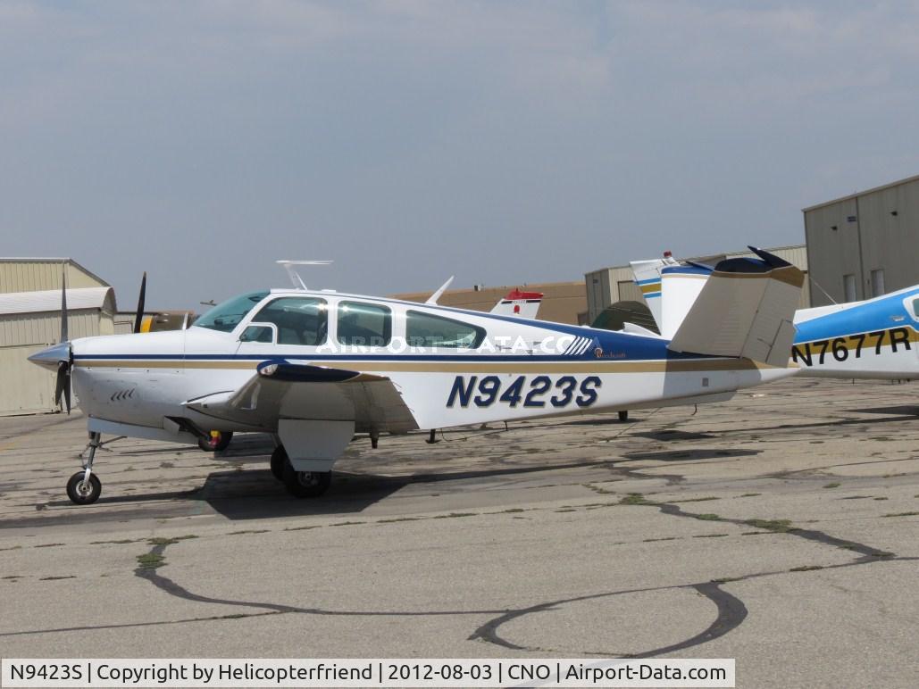 N9423S, 1965 Beech V35 Bonanza C/N D-8018, Parked near the paintshop area