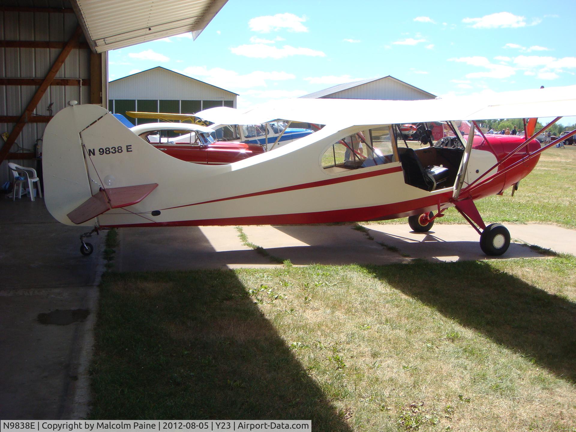 N9838E, 1949 Aeronca 7EC Traveler C/N 7EC-1, 2012 Chetek, WI (Y23) Fly-In Lunch & Boat Rally