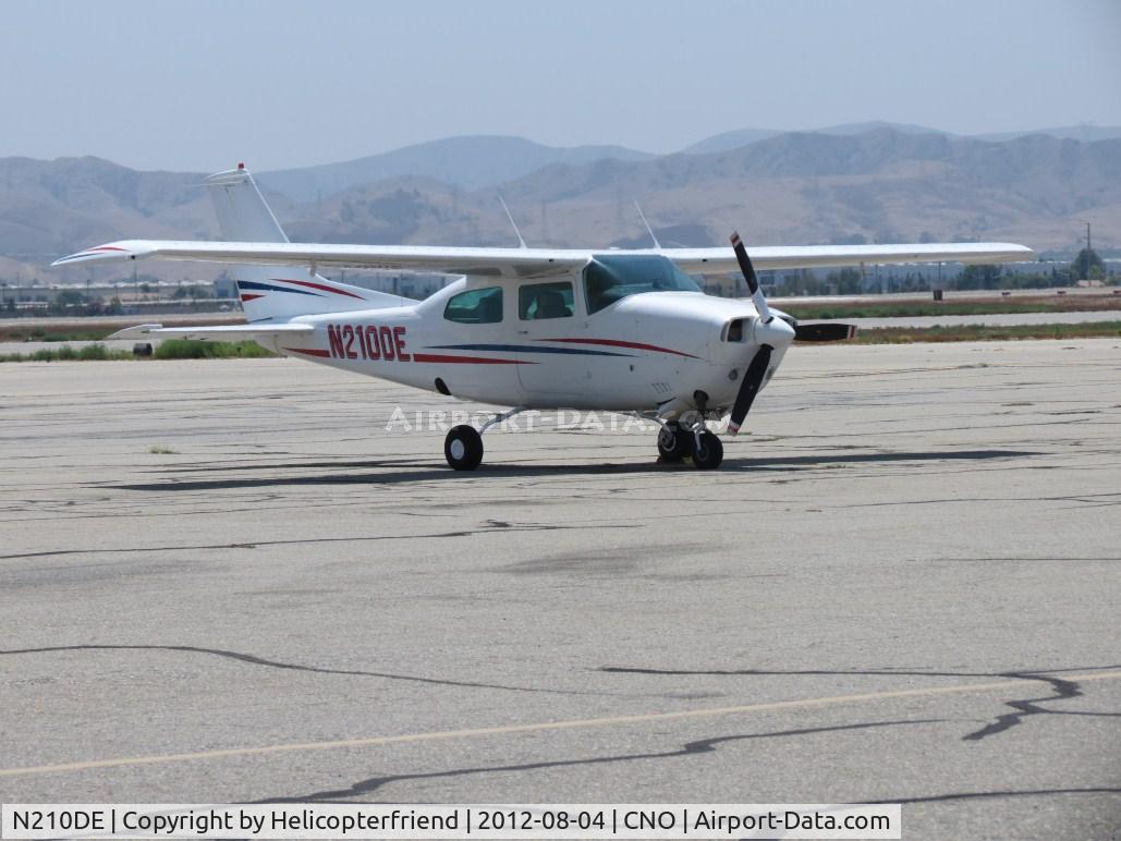 N210DE, 1972 Cessna T210L Turbo Centurion C/N 21059693, Parked southwest of the tower