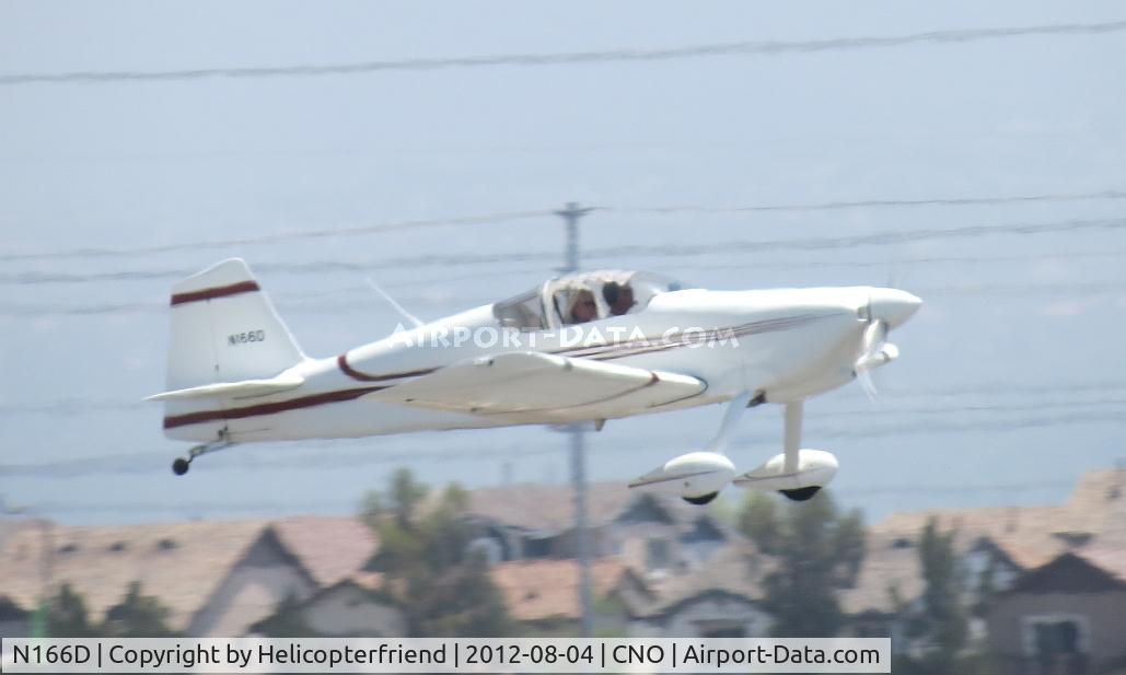 N166D, 1991 Vans RV-6 C/N 20222, Quickly climbing out after take off