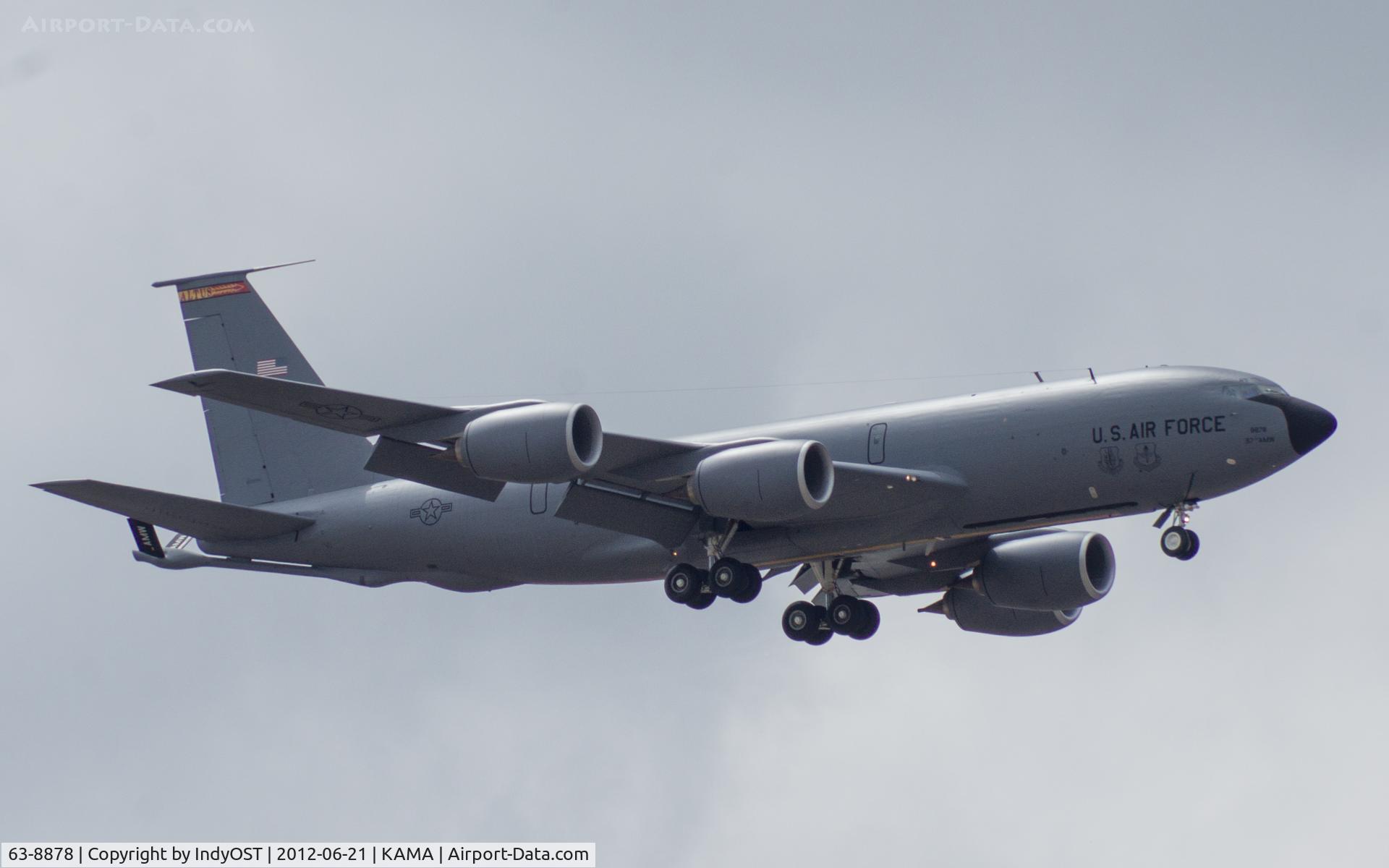 63-8878, 1963 Boeing KC-135R Stratotanker C/N 18726, Caught this tanker in the pattern at Rick Husband doing touch-n-go's right after I left work.