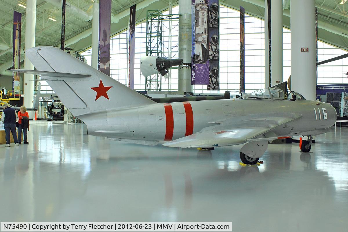 N75490, Mikoyan-Gurevich MiG-17 Fresco C/N 541393, At Evergreen Air and Space Museum