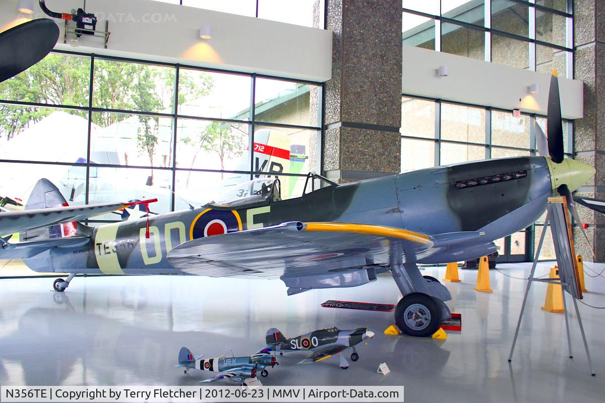 N356TE, 1945 Supermarine 361 Spitfire LFXVIe C/N CBAF.11470, At Evergreen Air and Space Museum