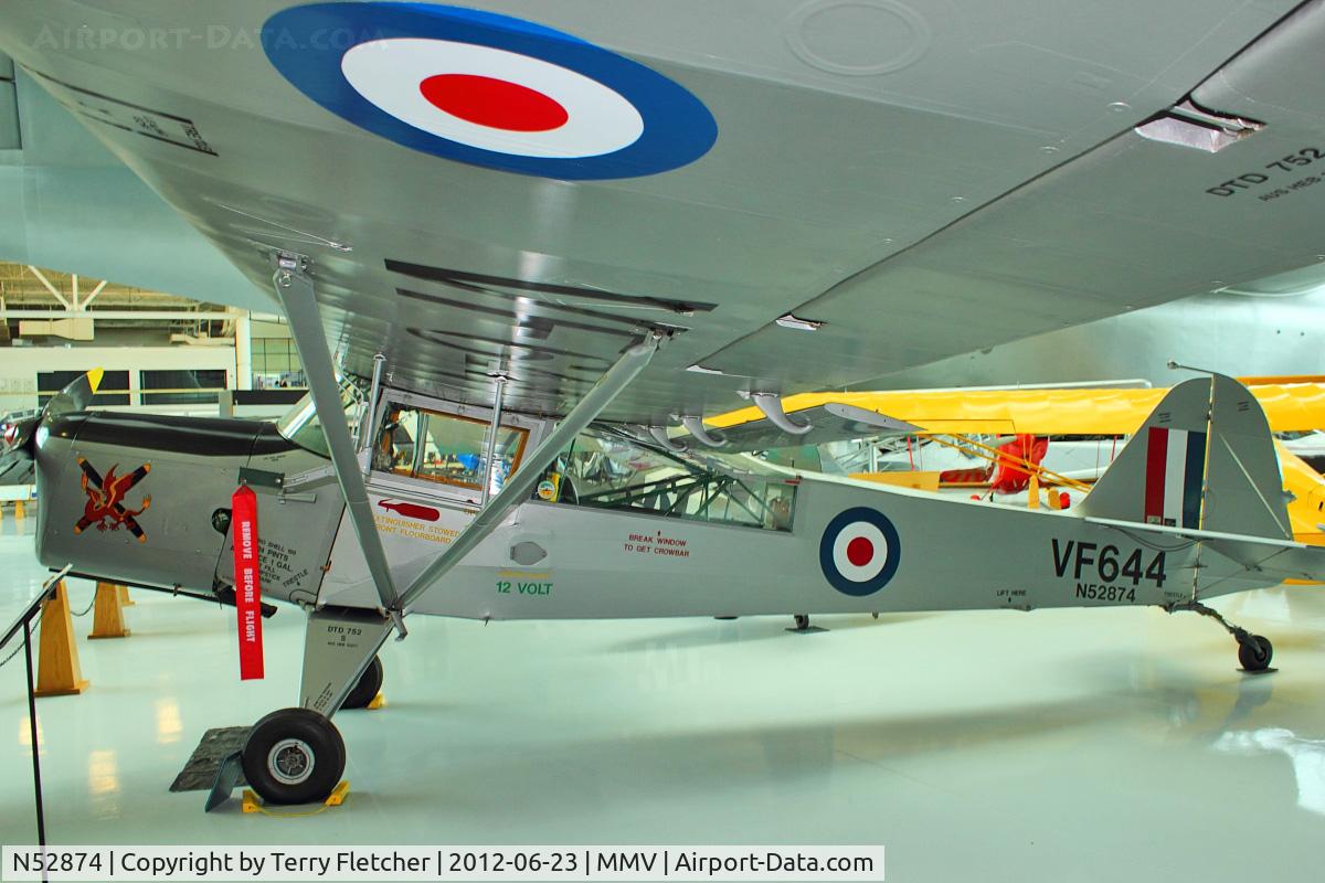N52874, 1947 Auster MK 6 C/N TAY-371-W, At Evergreen Air and Space Museum