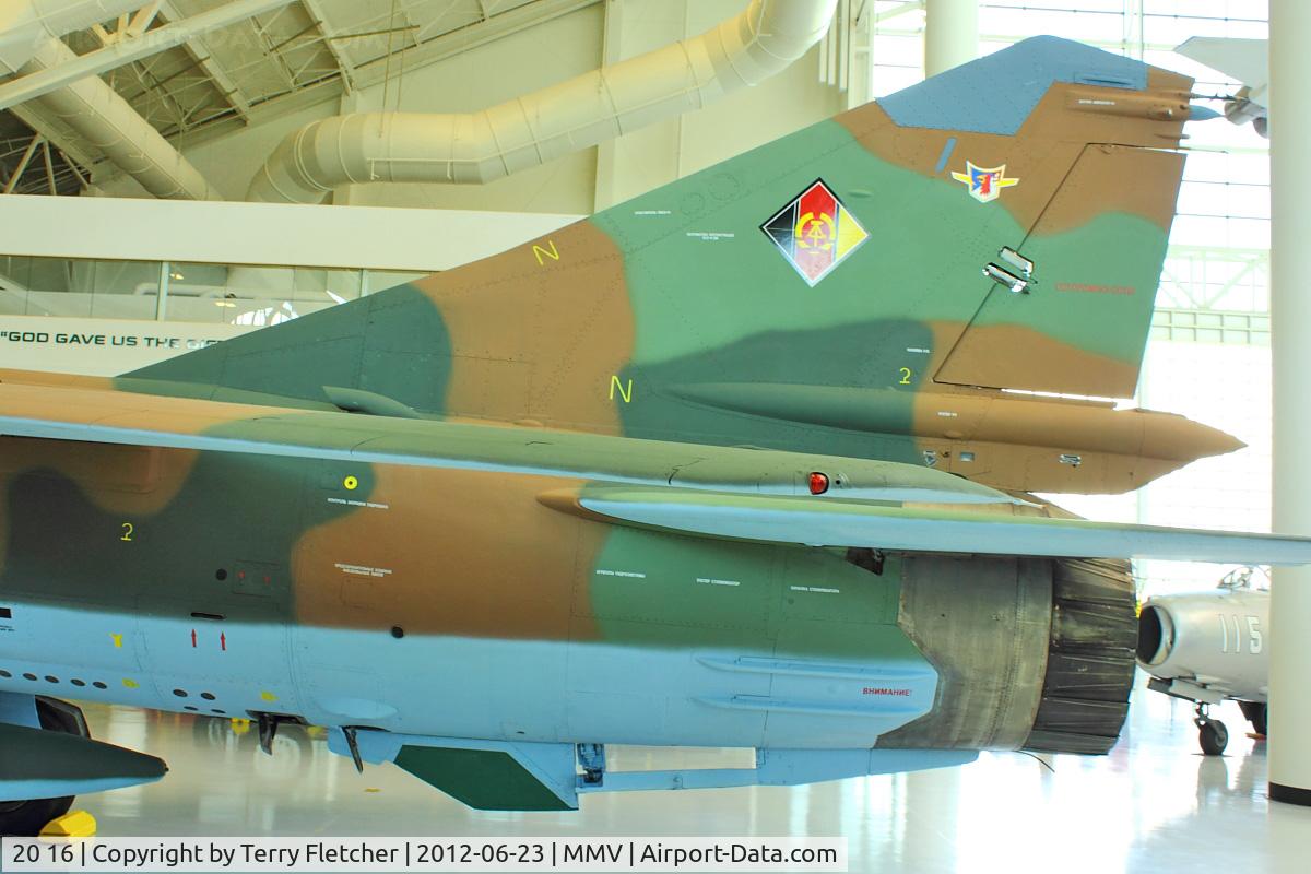 20 16, Mikoyan-Gurevich MiG-23ML C/N 0390324635, At Evergreen Air and Space Museum