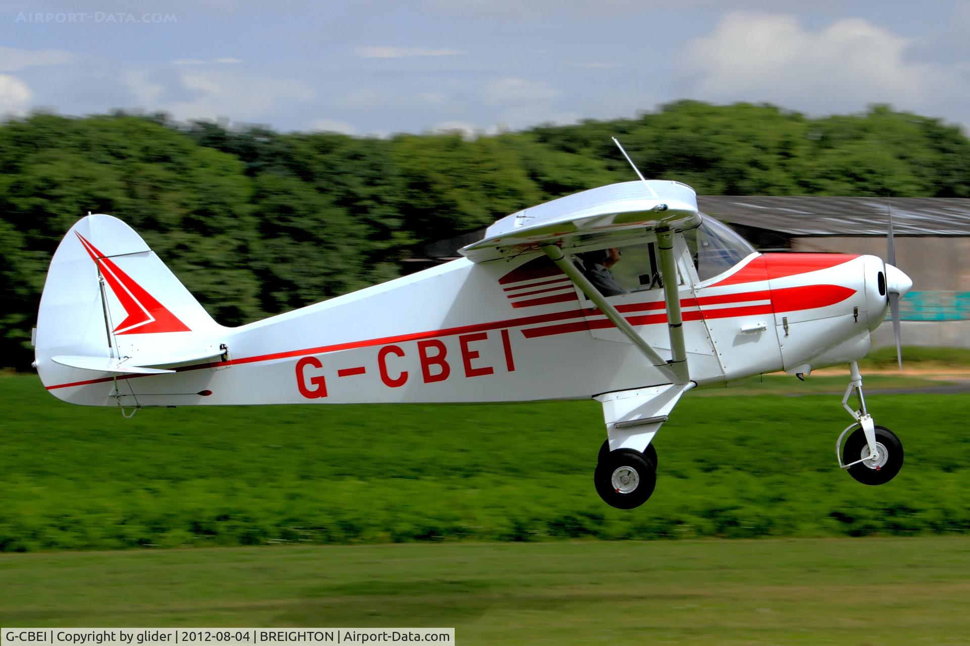 G-CBEI, 1961 Piper PA-22-108 Colt Colt C/N 22-9136, Dave easing the Colt down for another smooth landing