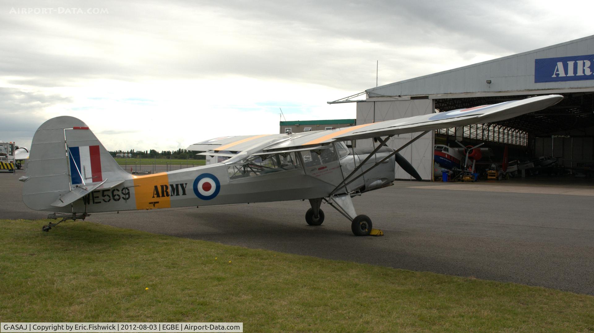 G-ASAJ, 1962 Beagle A-61 Terrier 2 C/N B.605, 2. WE569 at Airbase, Coventry Airport West, August, 2012
