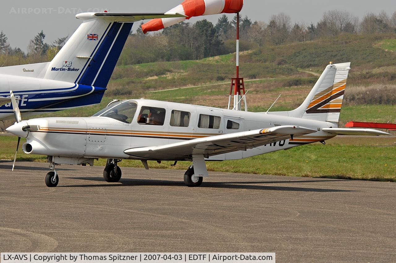 LX-AVS, 1981 Piper PA-32R-301T Turbo Saratoga C/N 32R-8129087, LX-AVS parked at QFB ramp.