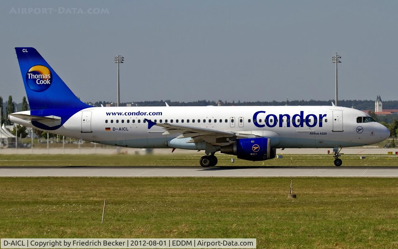 D-AICL, 2001 Airbus A320-212 C/N 1437, departure from Munich