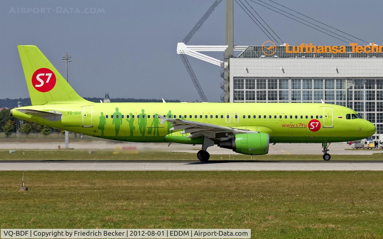 VQ-BDF, 2009 Airbus A320-214 C/N 3880, departure from Munich