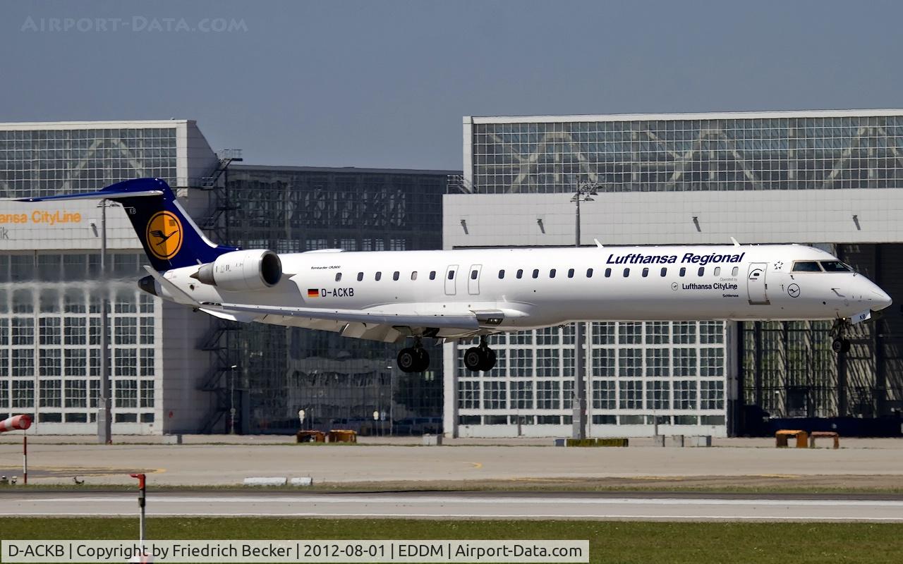 D-ACKB, 2006 Bombardier CRJ-900LR (CL-600-2D24) C/N 15073, moments prior touchdown