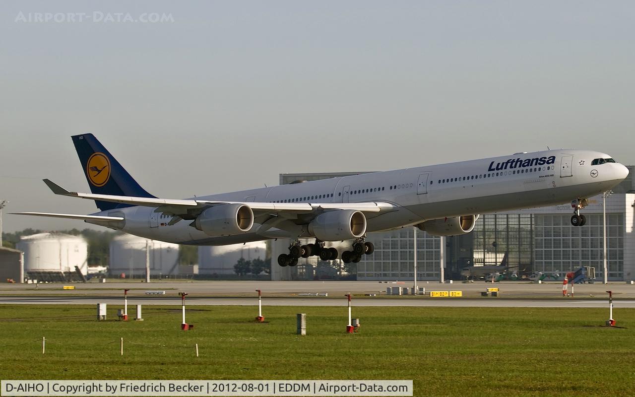 D-AIHO, 2006 Airbus A340-642 C/N 767, moments prior touchdown