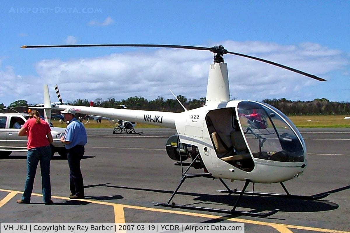 VH-JKJ, 1989 Robinson R22 Beta C/N 1012, Robinson R-22 Beta [1012] Caloundra~VH 19/03/2007. Seen here Caloundra~VH awaiting instructor and pupil.