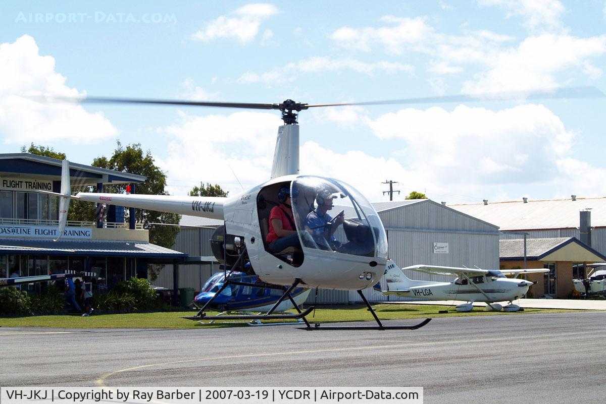 VH-JKJ, 1989 Robinson R22 Beta C/N 1012, Robinson R-22 Beta [1012] Caloundra~VH 19/03/2007. Just lifted off seen here Caloundra~VH .
