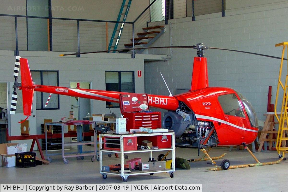 VH-BHJ, 1992 Robinson R22 Beta C/N 2207, Robinson R-22 Beta [2207] Caloundra~VH 19/03/2007. Seen here Caloundra~VH undergoing serviceing .