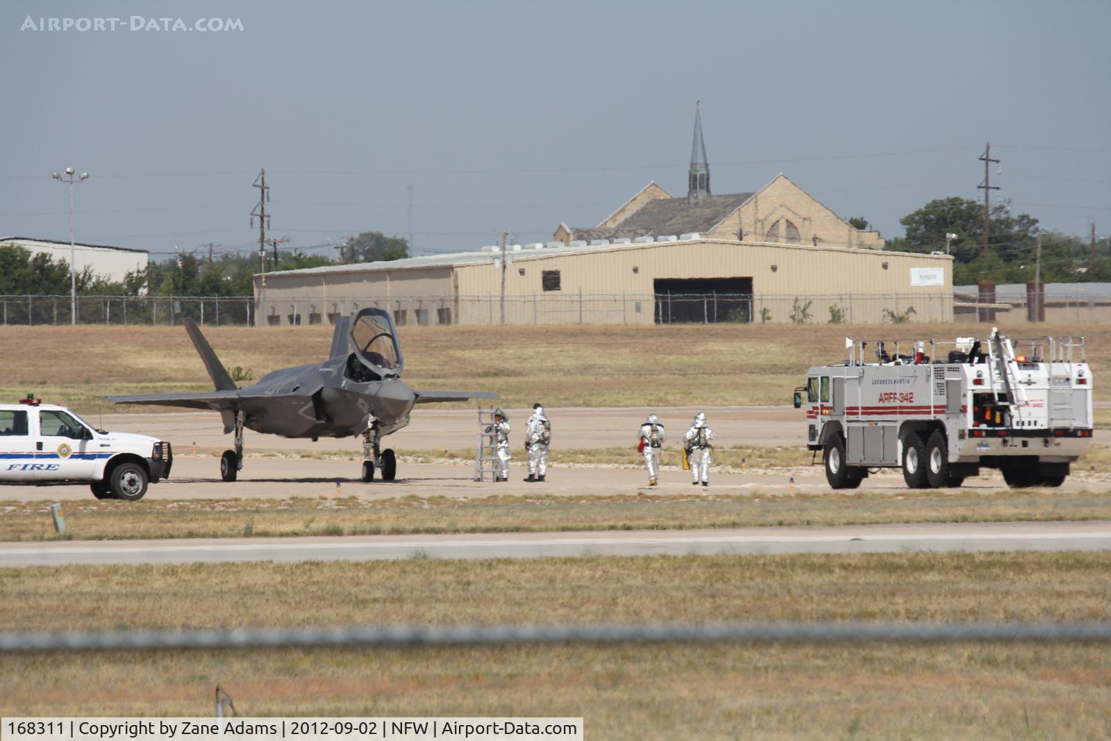 168311, 2012 Lockheed Martin F-35B Lightning II C/N BF-15, Lockheed Martin F-35B after landing from a test flight...seemed to have some sort of problem. They shut down and towed back to Lockheed.