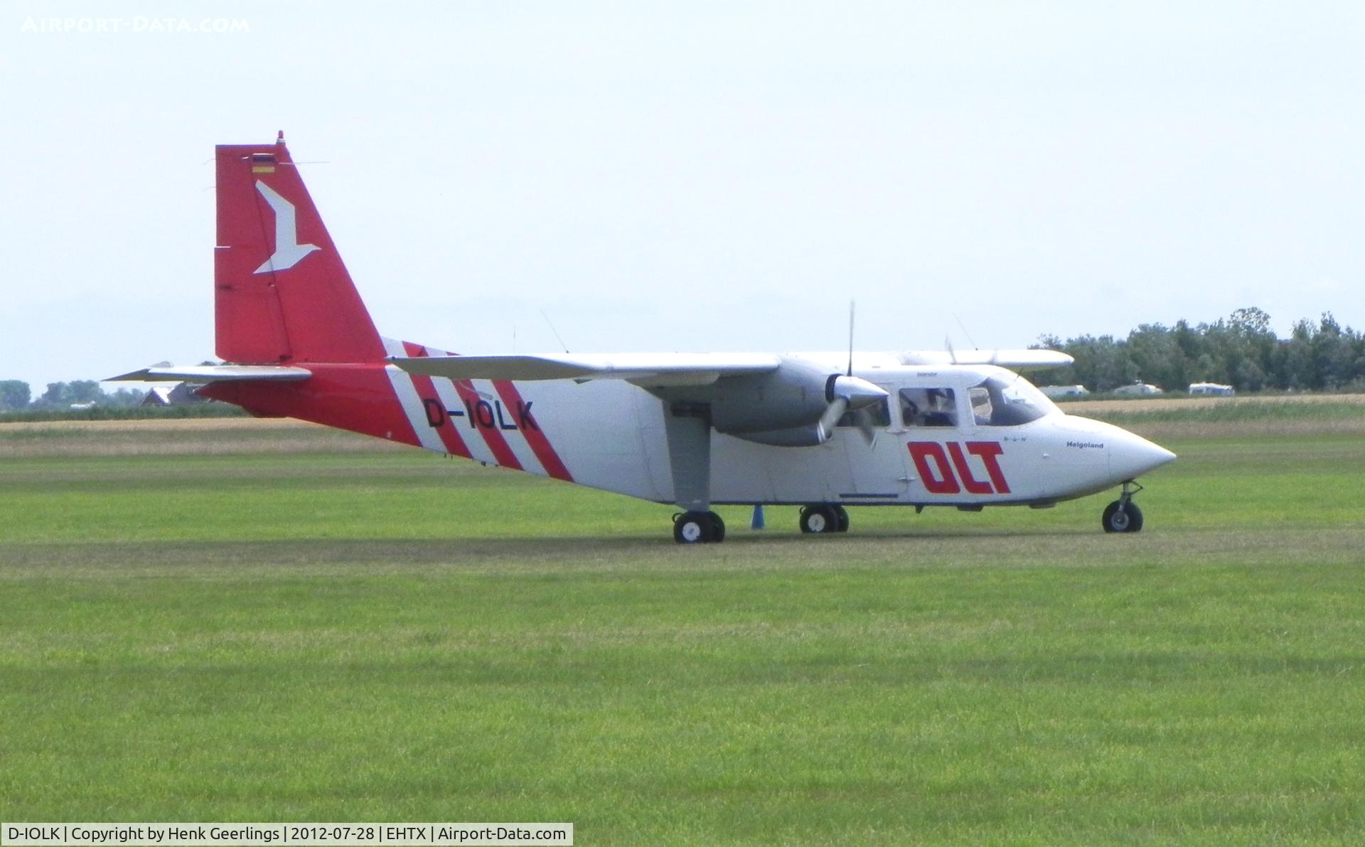 D-IOLK, 2009 Britten-Norman BN-2B-26 Islander C/N 2306, Texel Airshow , 28 July 2012 

OLT - Ostfriesche Lufttransport