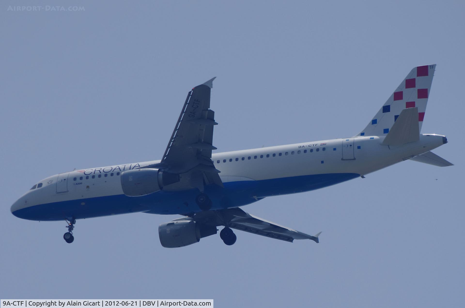 9A-CTF, 1991 Airbus A320-211 C/N 258, Approach Dubrovnik airport