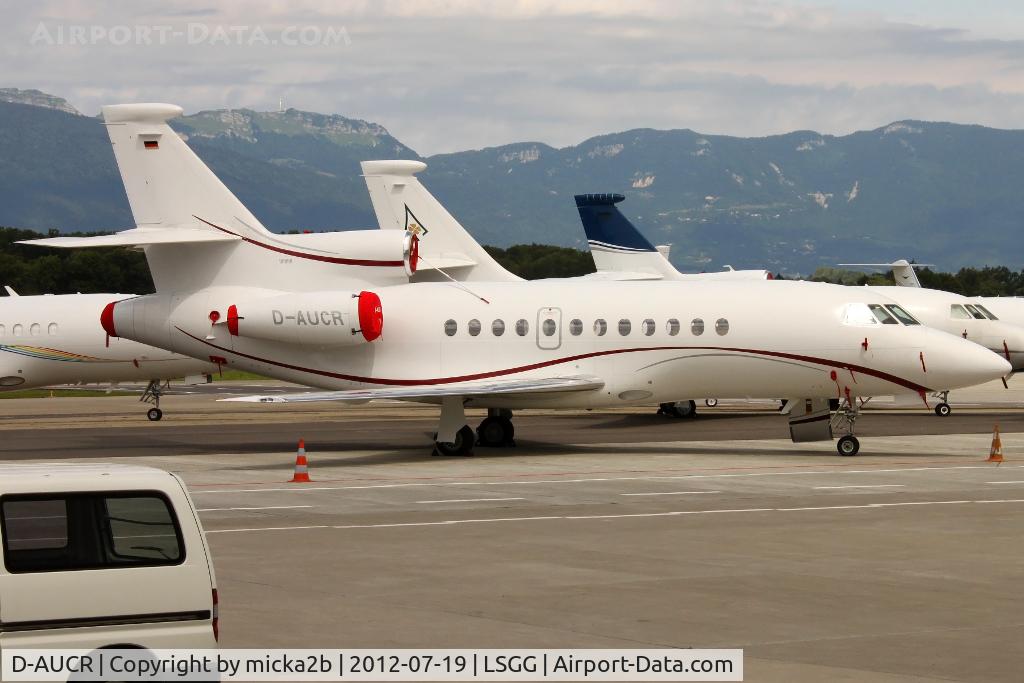 D-AUCR, Dassault Falcon 900DX C/N 606, Parked at TAG