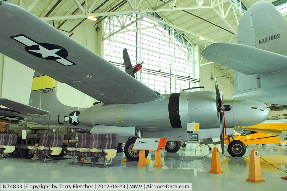 N74833, Douglas B-26B C/N 44-35439, At Evergreen Air and Space Museum
