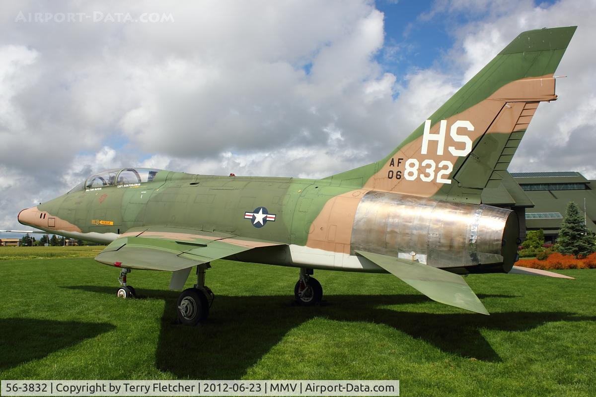 56-3832, 1956 North American QF-100F Super Sabre C/N 243-105, At Evergreen Air and Space Museum