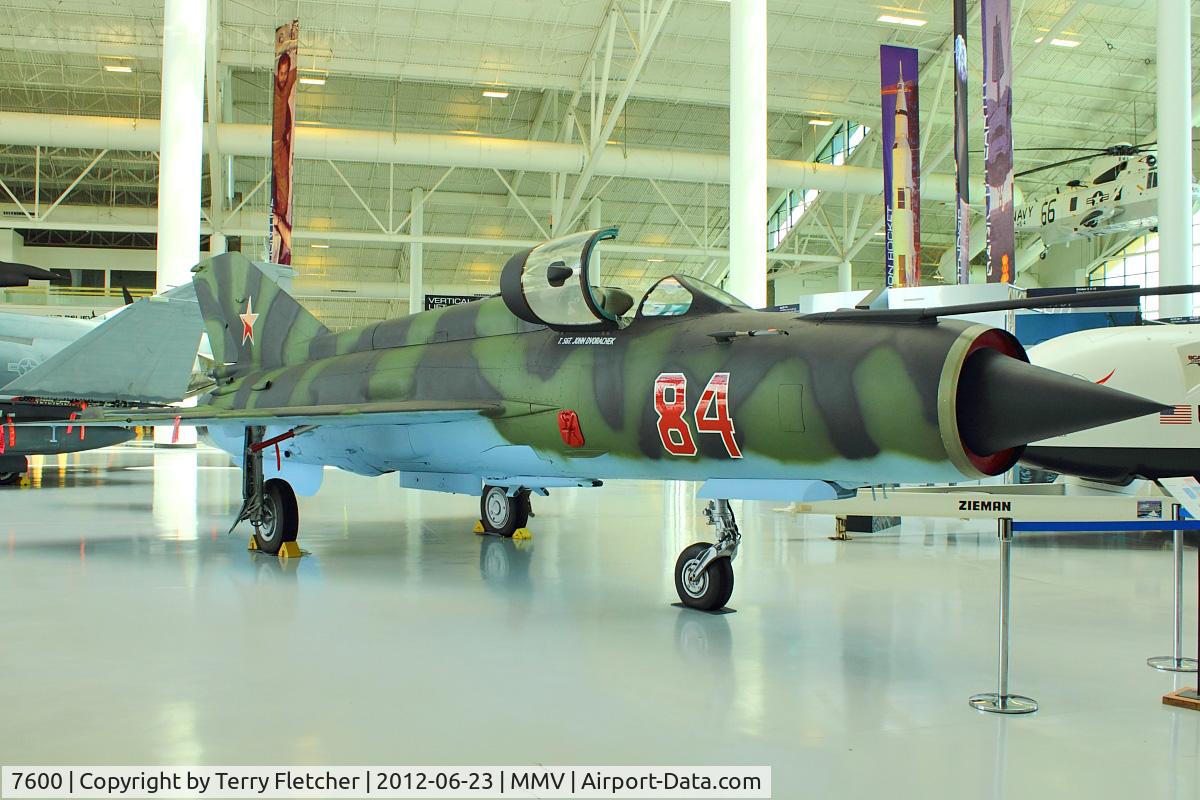 7600, 1975 Mikoyan-Gurevich MiG-21MF C/N 96007600, At Evergreen Air and Space Museum