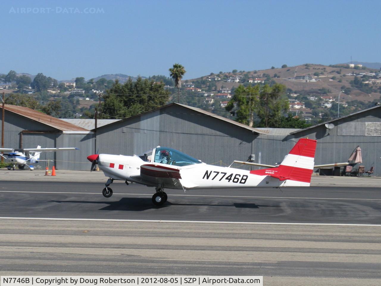 N7746B, 1992 FFA AS-202/18A-4 Bravo C/N 238, 1992 Ffa Fleugzeugwerke Altenrhein Ag AS202/18A4 BRAVO, Lycoming AEIO-360 Aerobatic, landing roll Rwy 22. ONLY ONE REGISTERED IN THE USA! return visitor. See more photos.