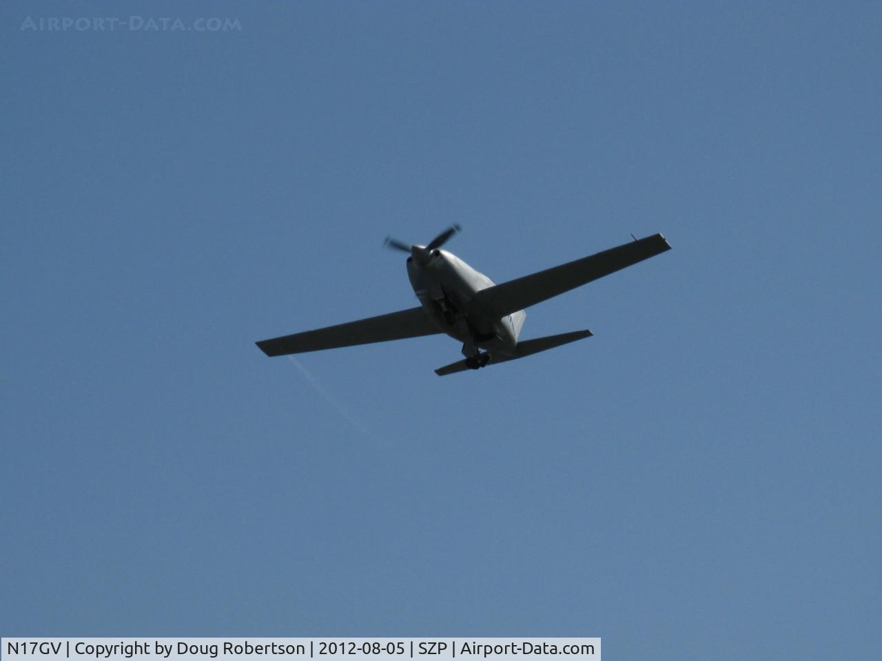 N17GV, Questair Venture C/N 9, 2011 Mercer Questair VENTURE SPIRIT, Continental IO-550 300 Hp, originally just ten built as a QV SPIRIT with fixed gear, conversion to retractable gear version by Aviation F/X, fast takeoff climb Rwy 22, gear in retraction cycle