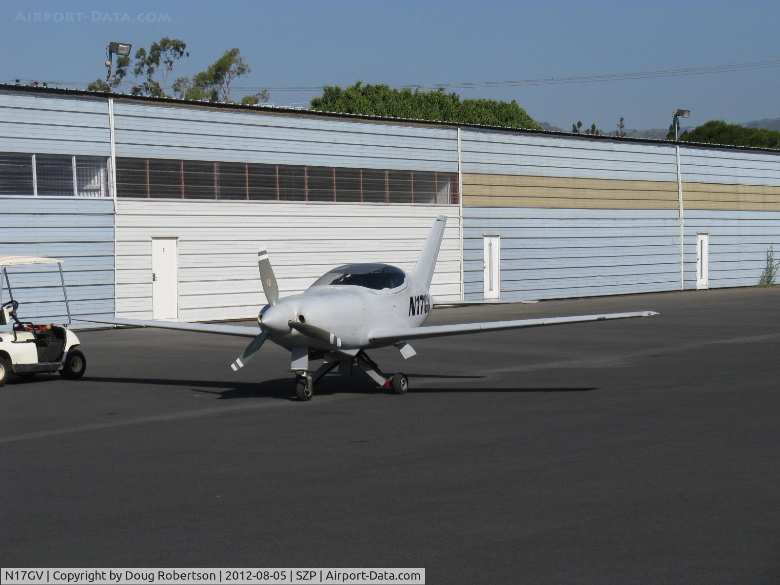 N17GV, Questair Venture C/N 9, 2011 Mercer Questair VENTURE SPIRIT, Continental IO-550 300 Hp, conversion to retractable gear version by Aviation F/X, very low drag small airframe Experimental class-same designer as the Piper PA-46 Malibu