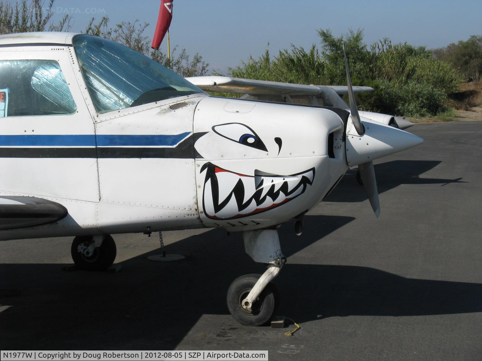 N1977W, 1974 Beech B19 Sport 150 C/N MB-655, 1974 Beech B19 SPORT 150, Lycoming O-320-E2C 150 Hp, Sam's cowl art-grrrr!
