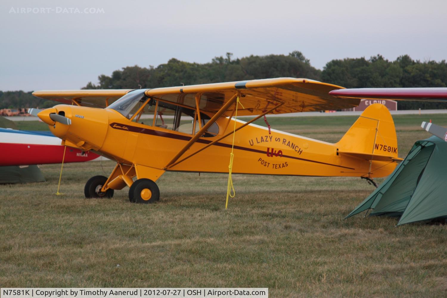 N7581K, 1950 Piper PA-18-105 Super Cub C/N 18-298, 1950 Piper PA-18-105 SPECIAL, c/n: 18-298
