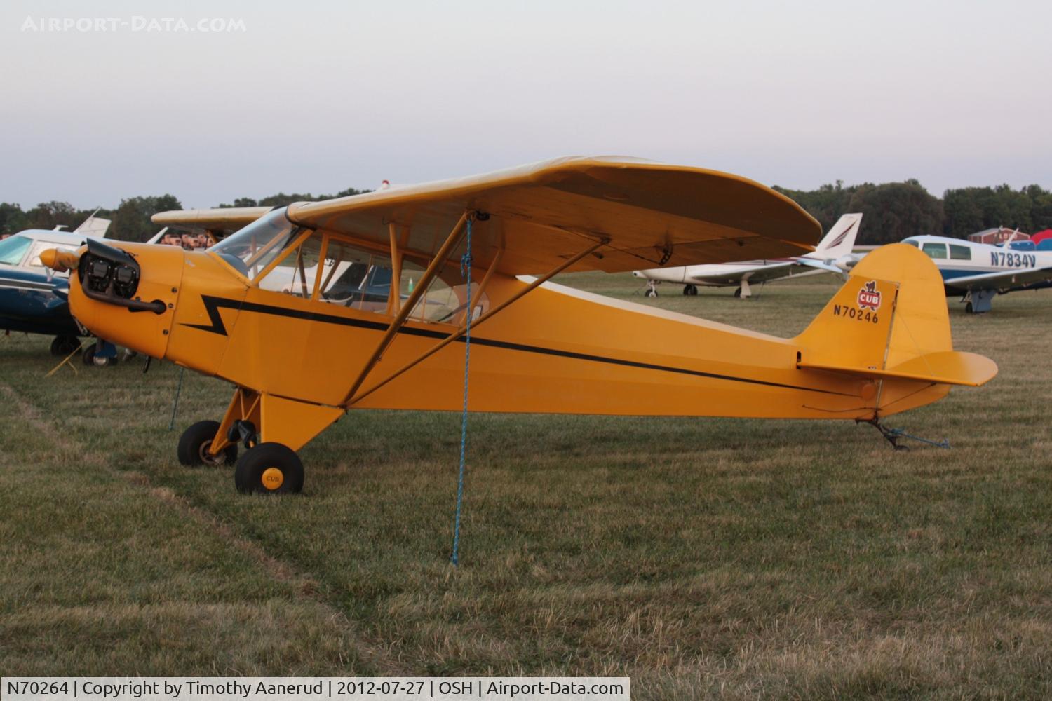 N70264, 2011 Cessna 162 Skycatcher C/N 162-00077, hum... this airplane is a Piper J3, but this N number isn't listed as a J3