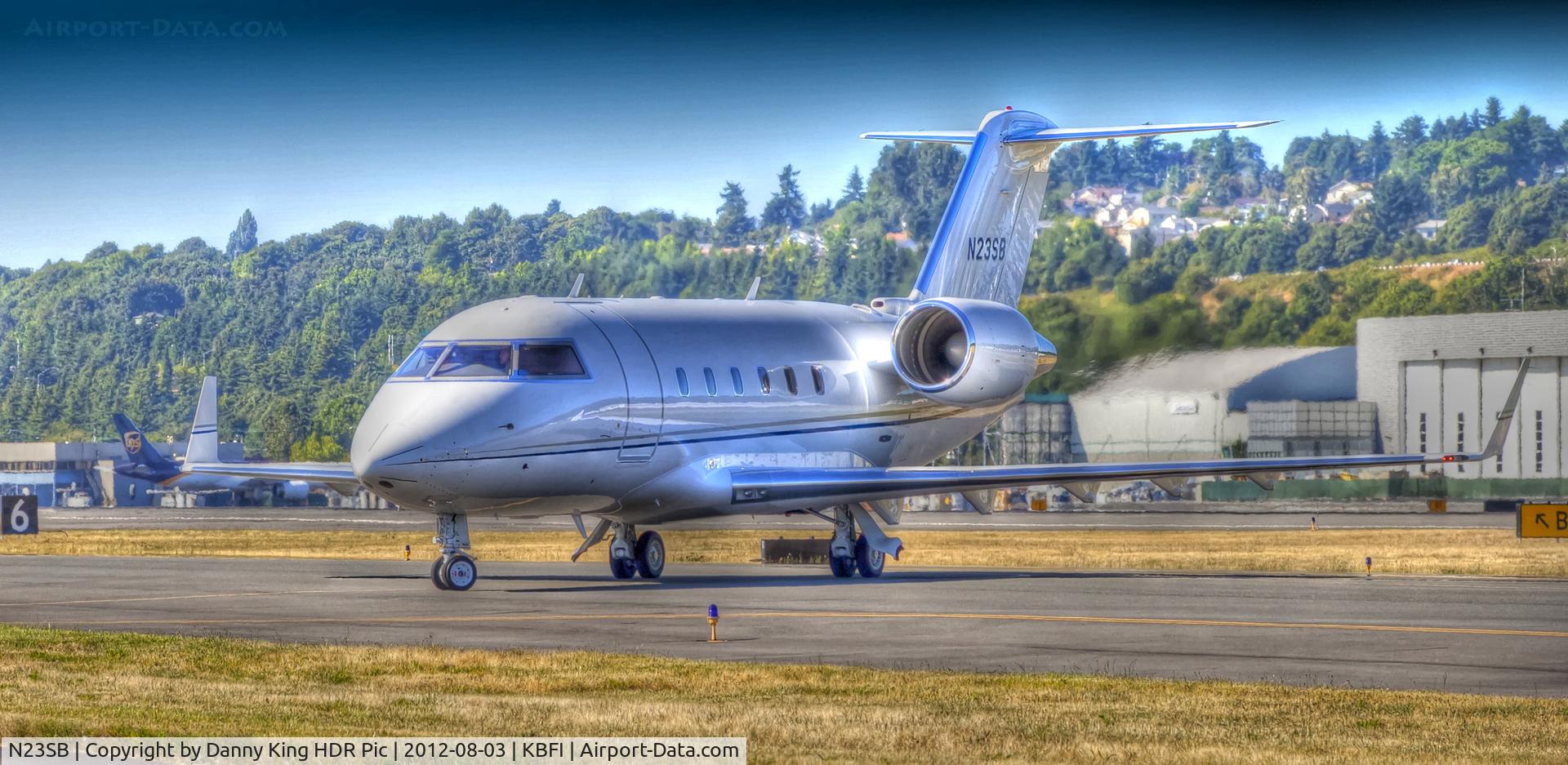 N23SB, 1990 Canadair Challenger 601-3A (CL-600-2B16) C/N 5074, Just landed. Took some people out for a little day trip