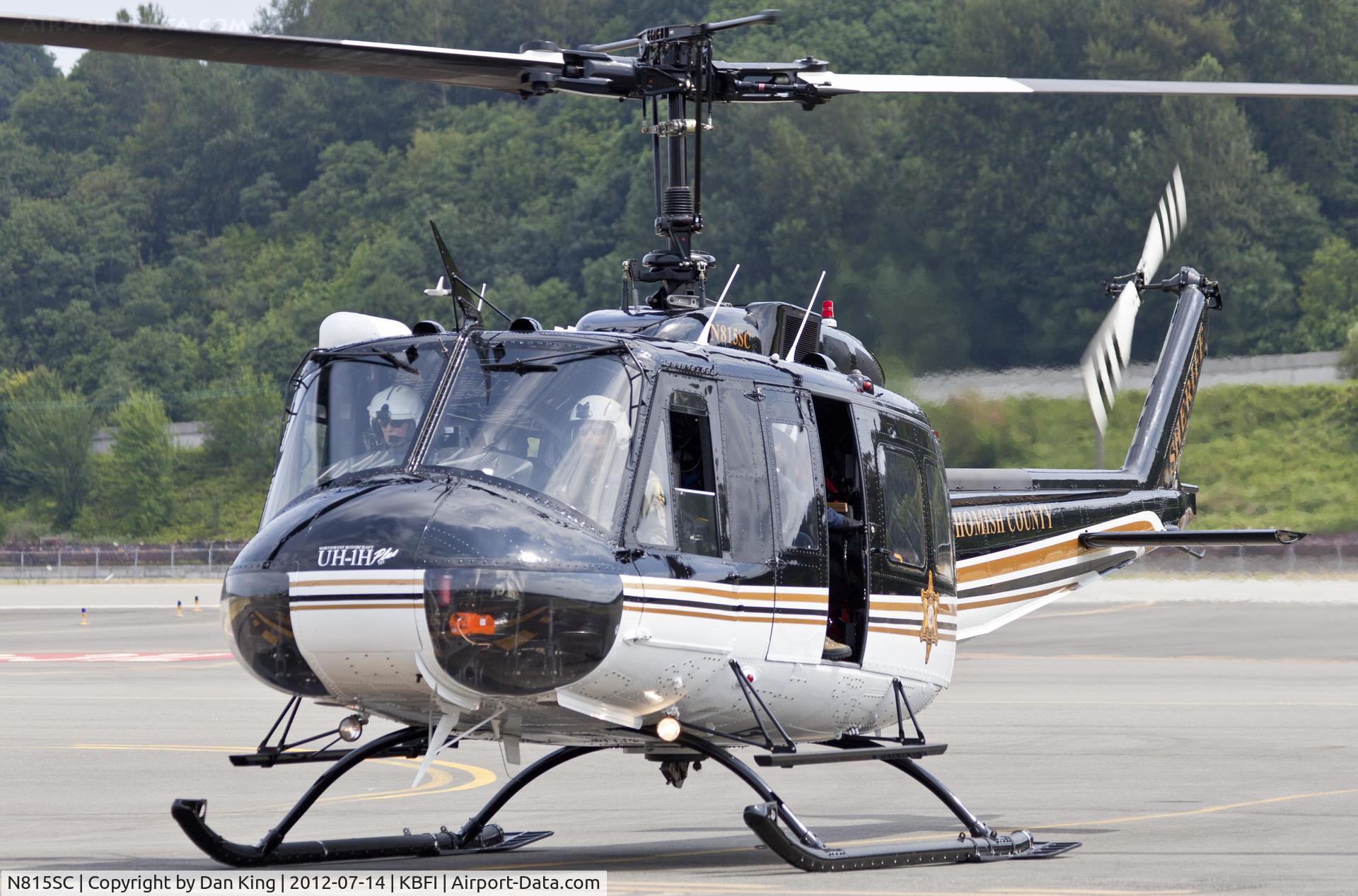 N815SC, 1970 Bell UH-1H Iroquois C/N 12367, The Sheriff is now in town! The big UH-1H making a great entrance in for the show