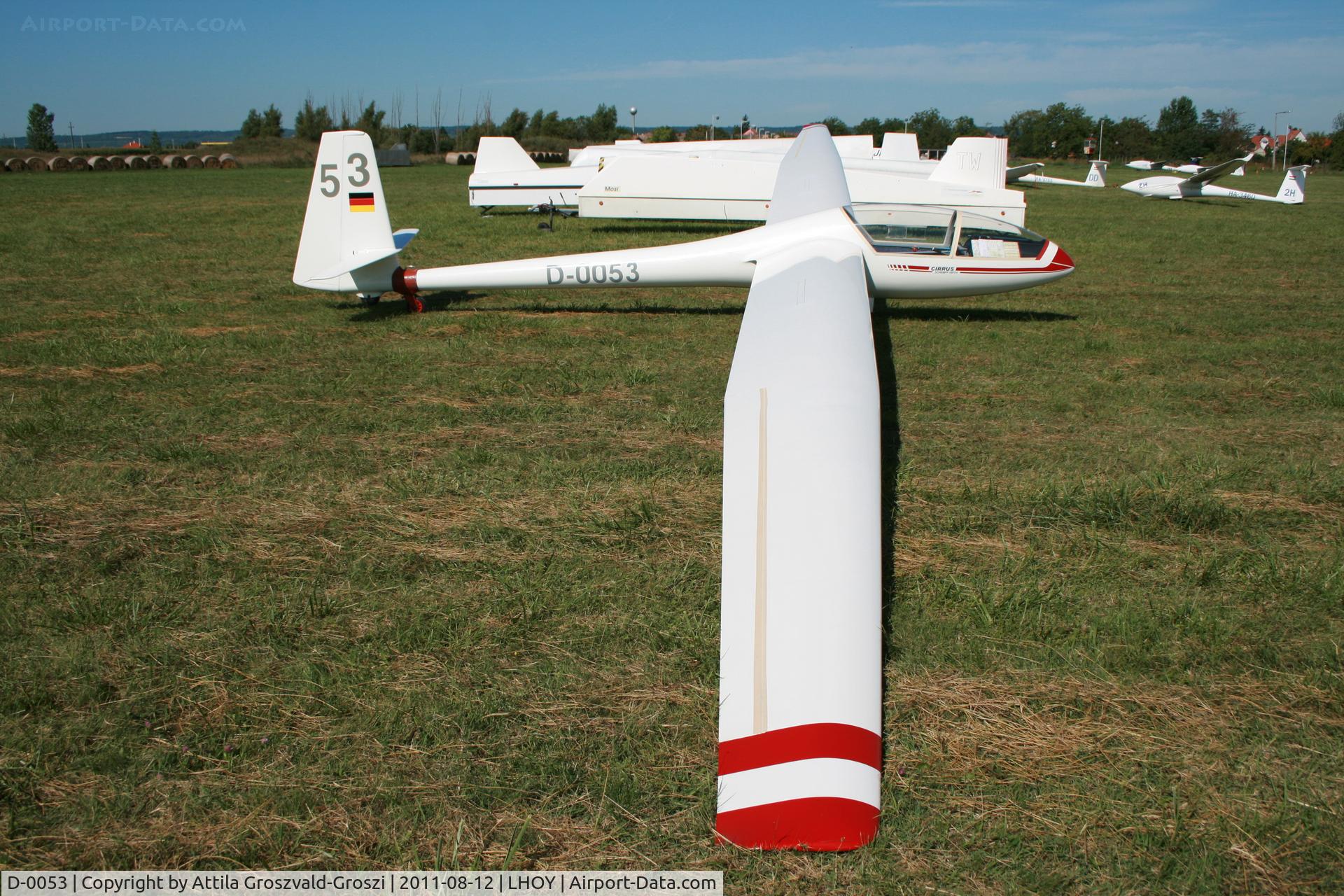 D-0053, 1968 Schempp-Hirth CIRRUS C/N 26, Ocseny Airport, Hungary LHOY - 21st Gemenc Cup and 56 Hungarian National Gliding Championships