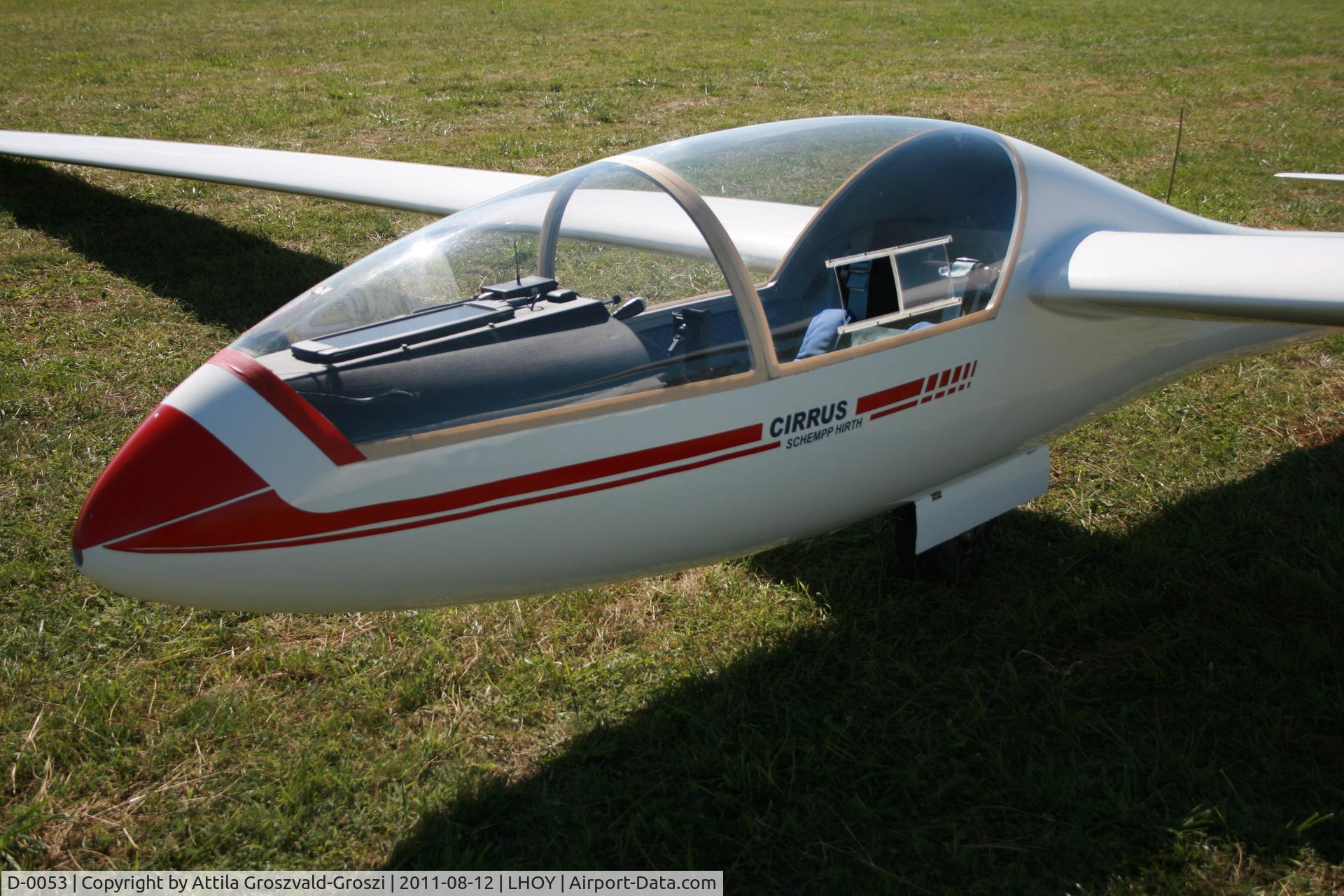 D-0053, 1968 Schempp-Hirth CIRRUS C/N 26, Ocseny Airport, Hungary LHOY - 21st Gemenc Cup and 56 Hungarian National Gliding Championships