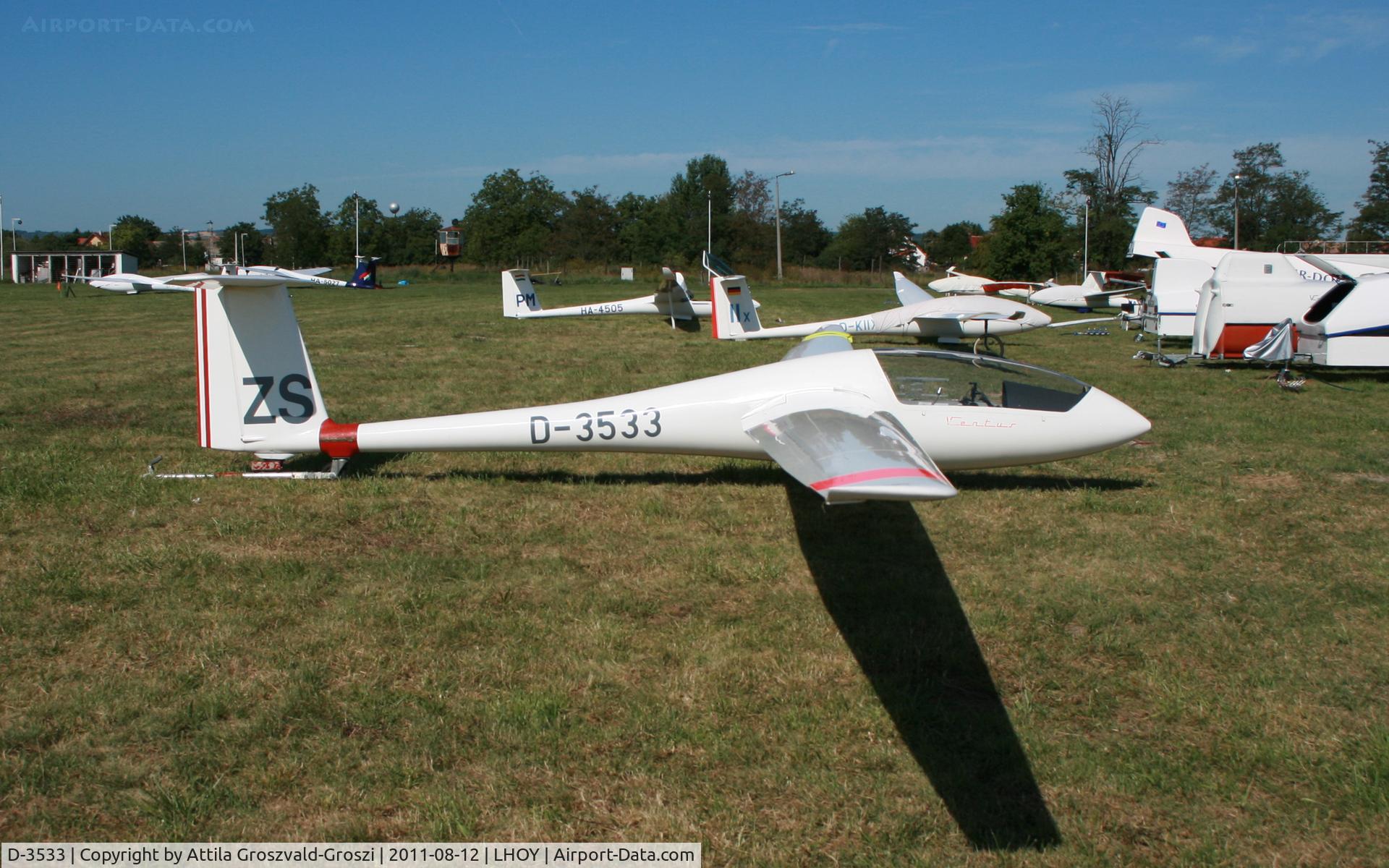 D-3533, 1983 Schempp-Hirth Ventus B/16.6 C/N 145, Ocseny Airport, Hungary LHOY - 21st Gemenc Cup and 56 Hungarian National Gliding Championships
