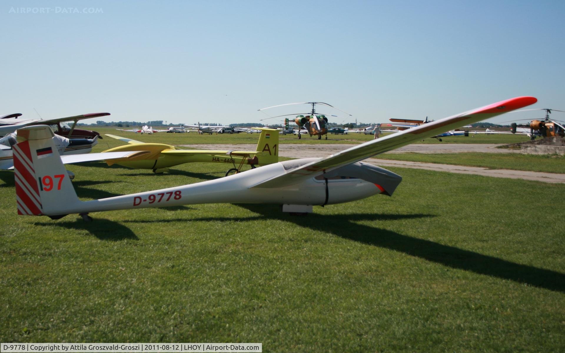 D-9778, 1979 Grob G-102 Astir CS77 C/N 1742, Ocseny Airport, Hungary LHOY - 21st Gemenc Cup and 56 Hungarian National Gliding Championships