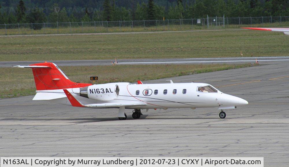 N163AL, Learjet Inc 31A C/N 053, Arriving at Whitehorse, Yukon on a medevac mission.