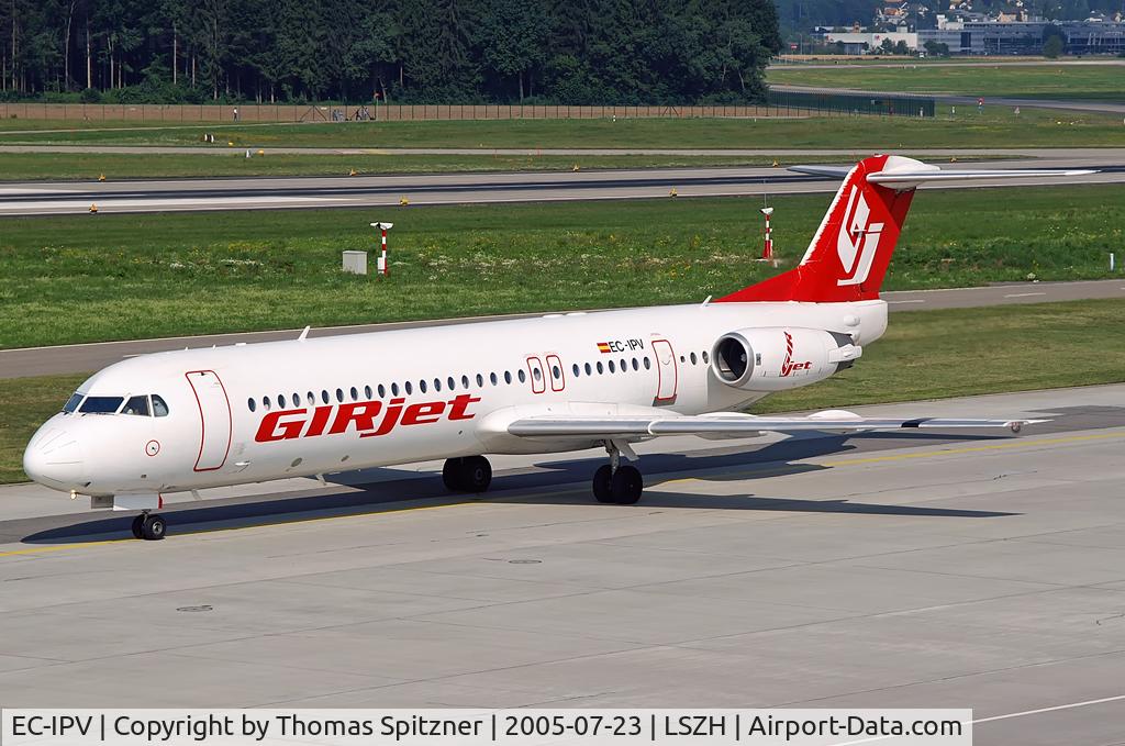 EC-IPV, 1993 Fokker 100 (F-28-0100) C/N 11451, Foundet in 2003, ceized operations in March 2008 when their AOC was cancelled by the Spanish authorities.