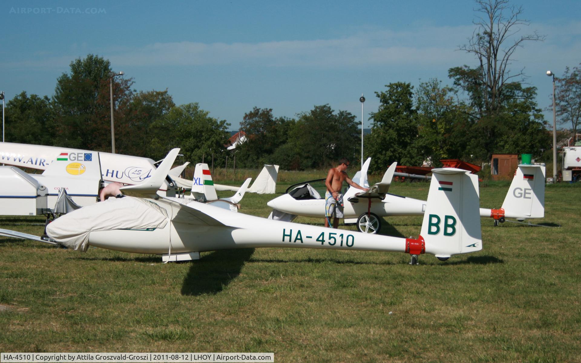 HA-4510, Glasflugel 304C C/N 56c, Ocseny Airport, Hungary LHOY - 21st Gemenc Cup and 56 Hungarian National Gliding Championships