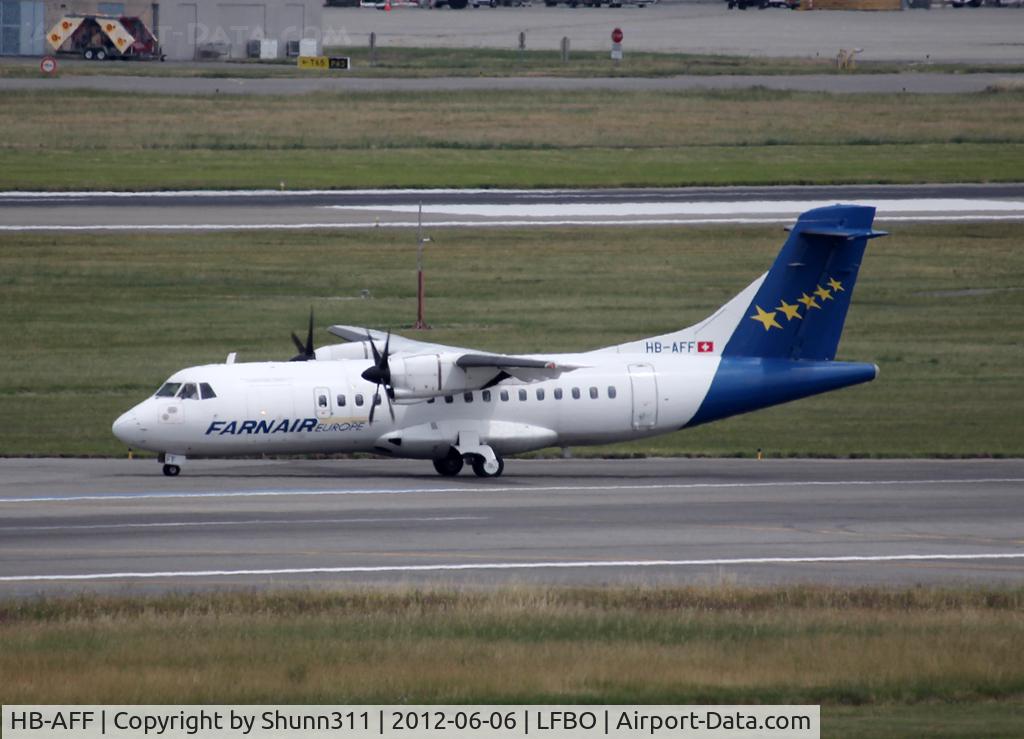 HB-AFF, 1991 ATR 42-320 C/N 264, Arriving from flight and taxiing to the terminal...