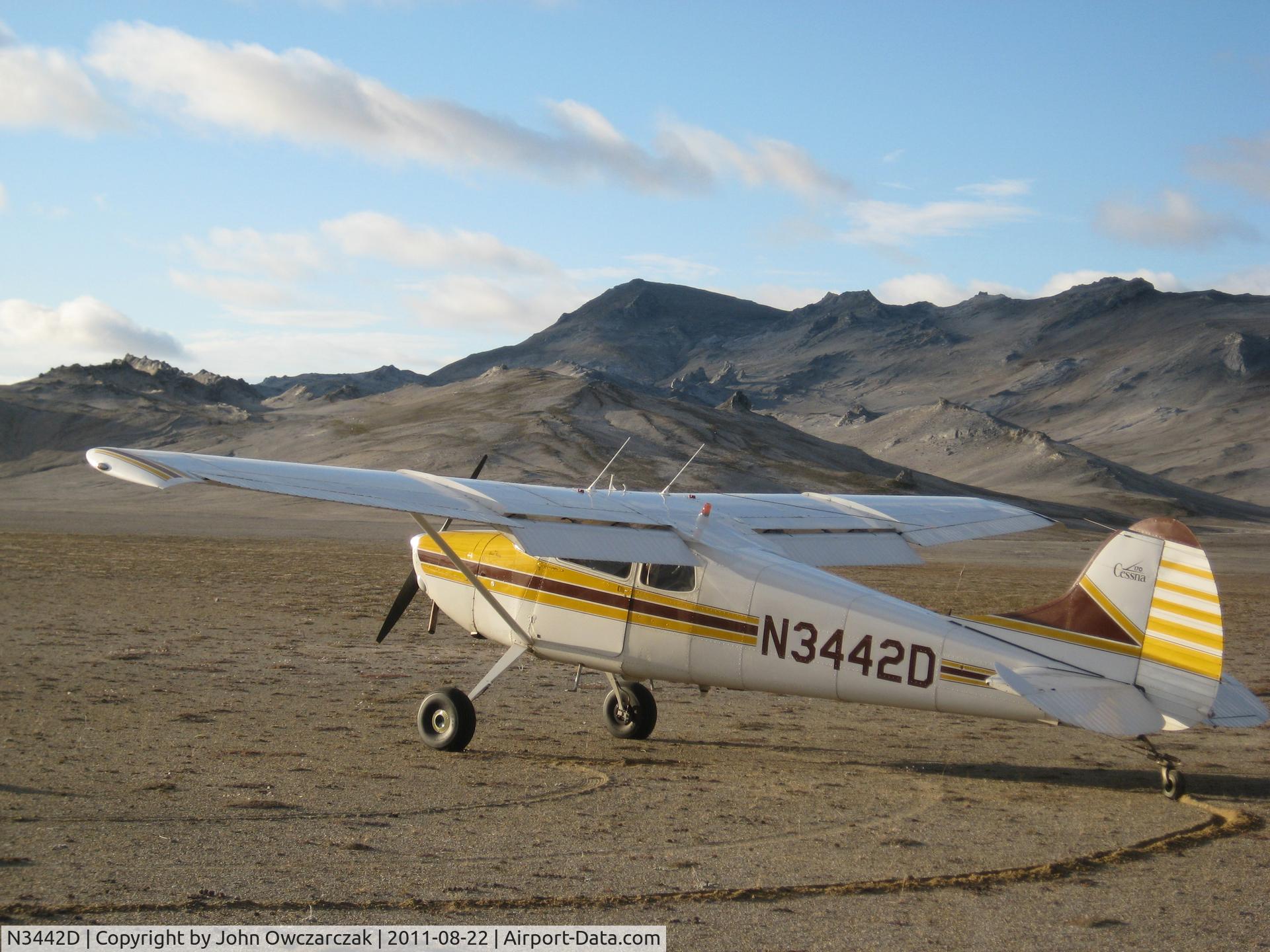 N3442D, 1955 Cessna 170B C/N 26985, Moon mountains, near PAOM