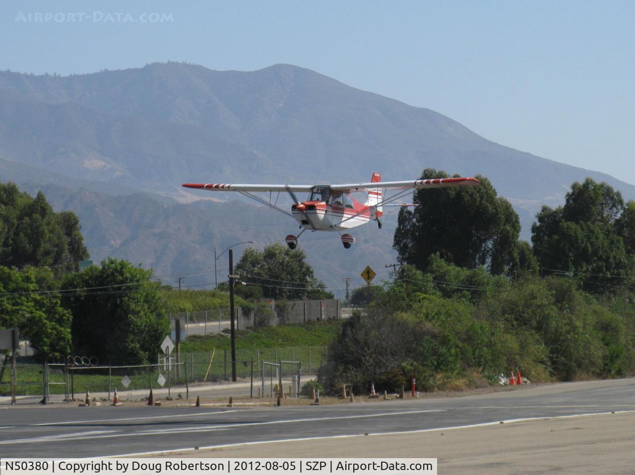 N50380, 1979 Bellanca 7ECA Citabria Citabria C/N 1291-79, 1979 Bellanca 7ECA CITABRIA, Lycoming O-235 115 Hp, on final Rwy 22