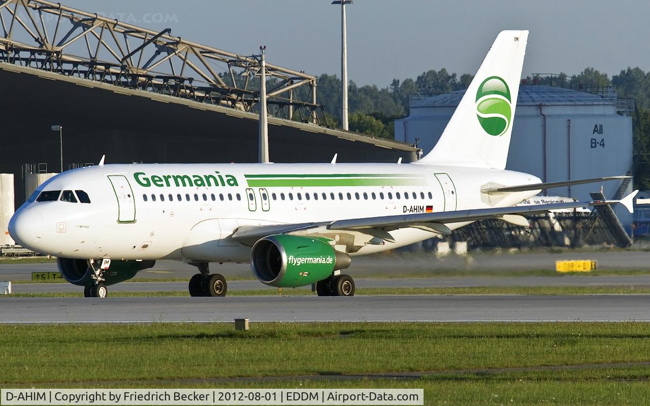 D-AHIM, 2009 Airbus A319-112 C/N 3818, holding point RW08R