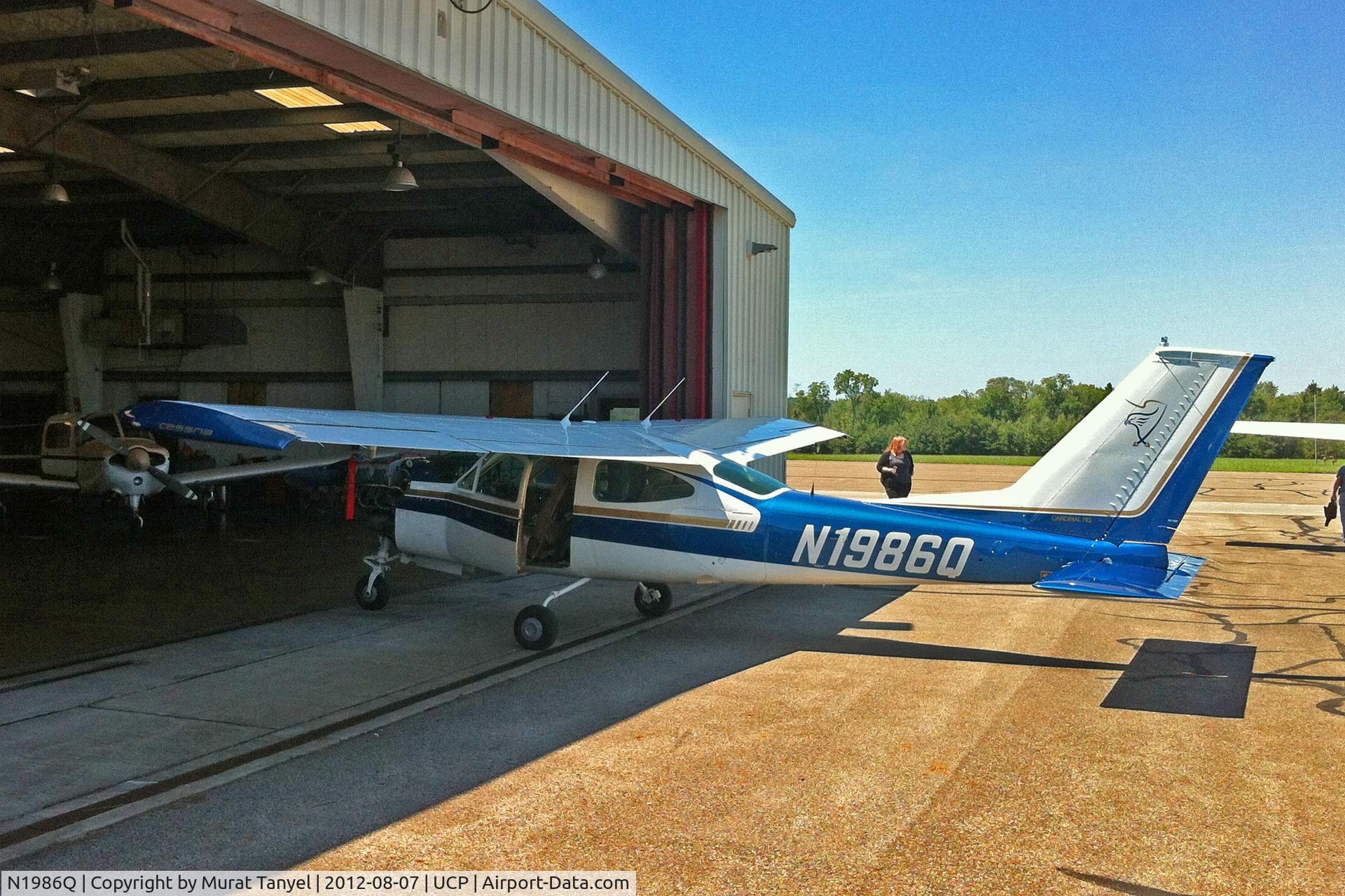 N1986Q, 1973 Cessna 177RG Cardinal C/N 177RG0386, Being serviced at UCP