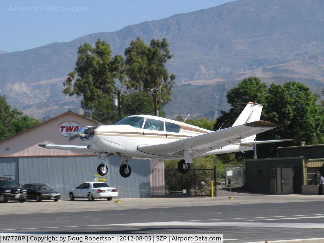 N7720P, 1961 Piper PA-24-250 Comanche C/N 24-2933, 1961 Piper PA-24-250 COMANCHE, Lycoming O-540-A1A5 250 Hp, landing Rwy 22