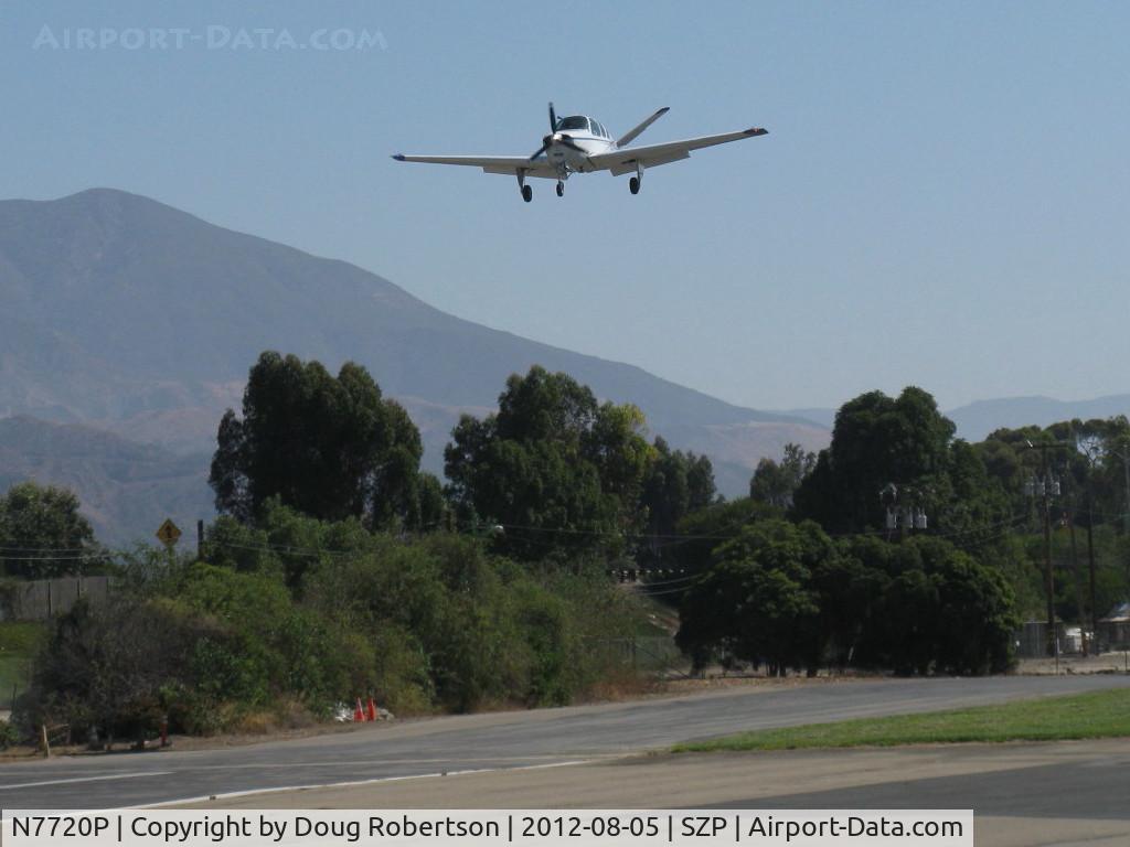 N7720P, 1961 Piper PA-24-250 Comanche C/N 24-2933, 1961 Piper PA-24-250 COMANCHE, Lycoming O-540-A1A5 250 Hp, on final Rwy 22